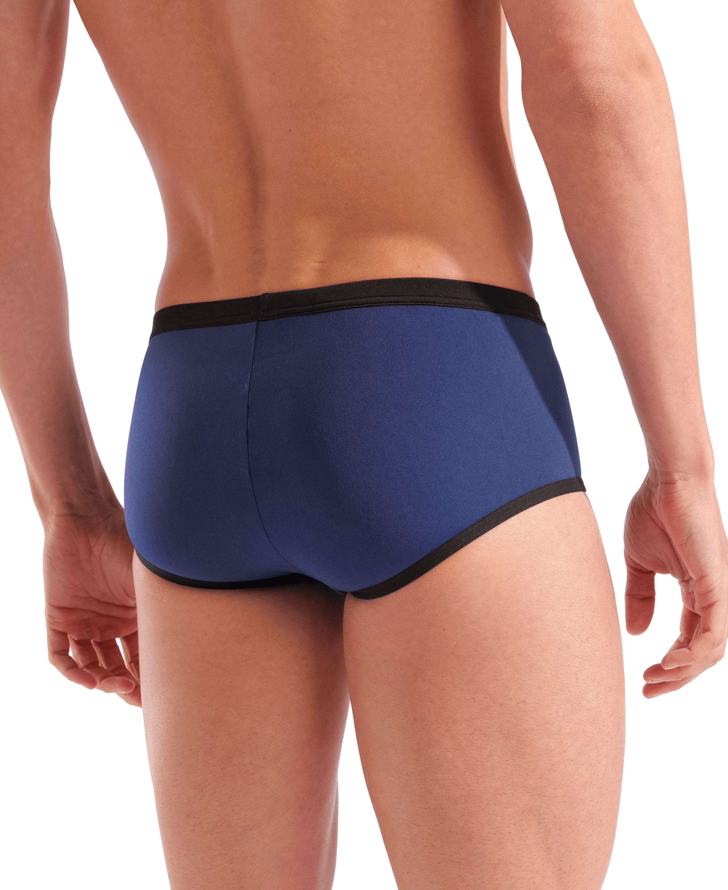 ARENA Men One Low Waist Short Big Logo Navy Black 008549 750