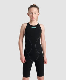 ARENA Powerskin IMPULSO Woman Open Back Junior  008605 100 Black Teal