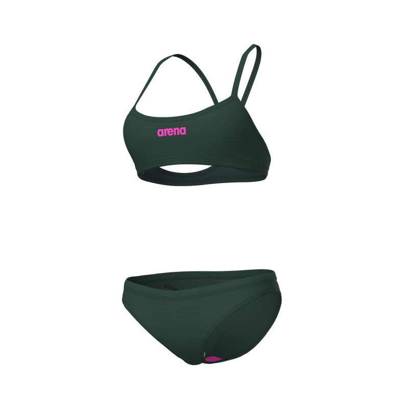 Arena Bikini Bandeau Solid Donna Dark Sage Shocking Pink 008818609