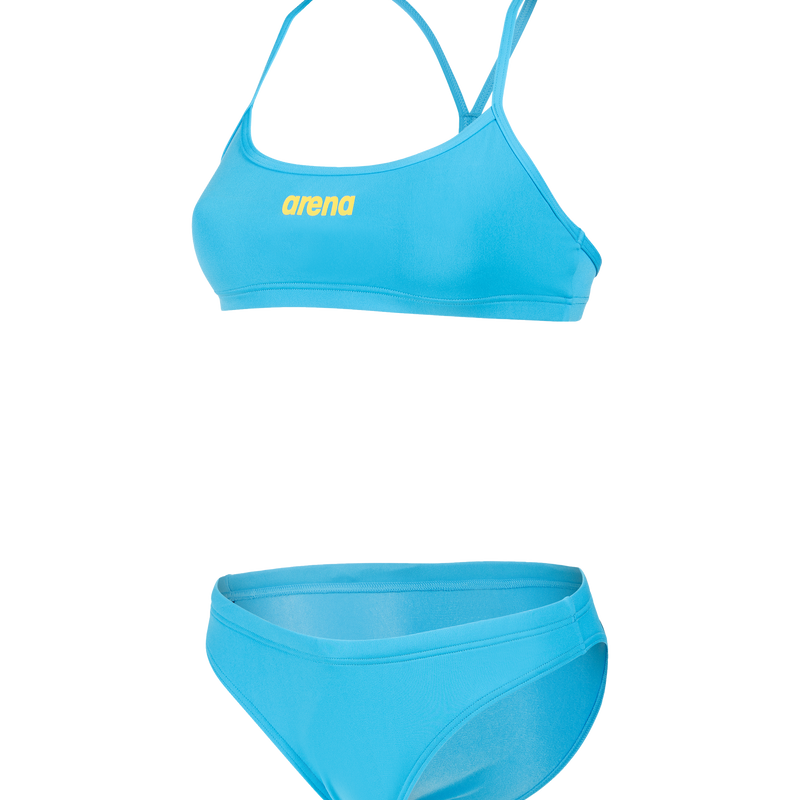Arena Bikini Bandeau Solid Donna Turquoise Yellow Star 008818 802