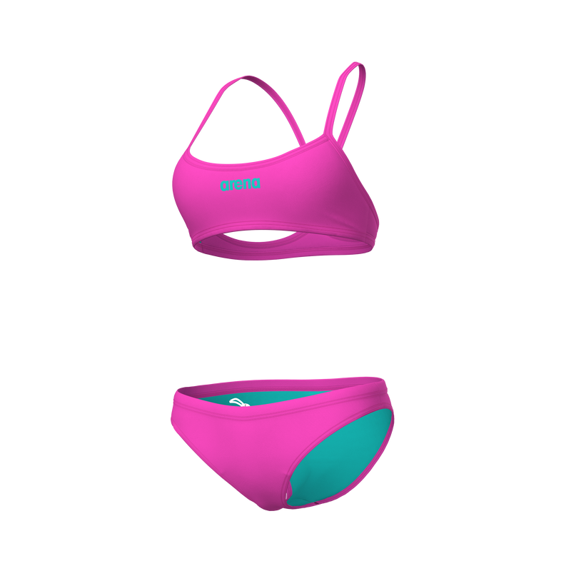 Arena Bikini Bandeau Solid Donna Shoking Pink Water 008818 907