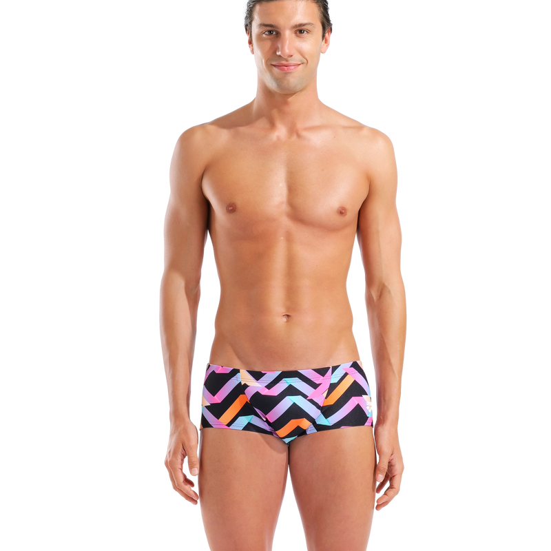 ARENA Men Texture Swim Low Waist Short Black Multi 010731 550