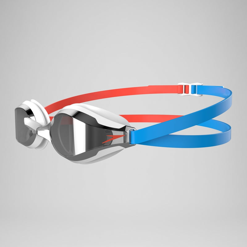 SPEEDO Goggles FASTSKIN SPEEDOSOCKET 2 MIRROR 10897 17608 Red Blue