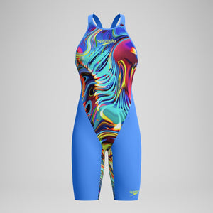 SPEEDO Woman Closed Back Competition LZR PURE VALOR 2.0 15860 18465 Molten Blur Cobalt Pop