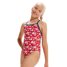 SPEEDO Girl One Piece SLLOVER VBACK Risk Red White 1284615185