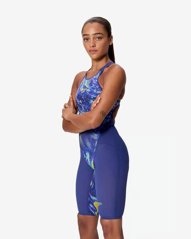 SPEEDO Woman OpenBack Competition LZR PURE VALOR 2.0 A000408002 Navy Moulten Blur (Copia)