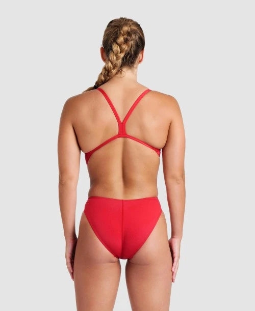 ARENA  WOMEN'S TEAM Swimsuit Swim TECH Solid Red White 004766 450