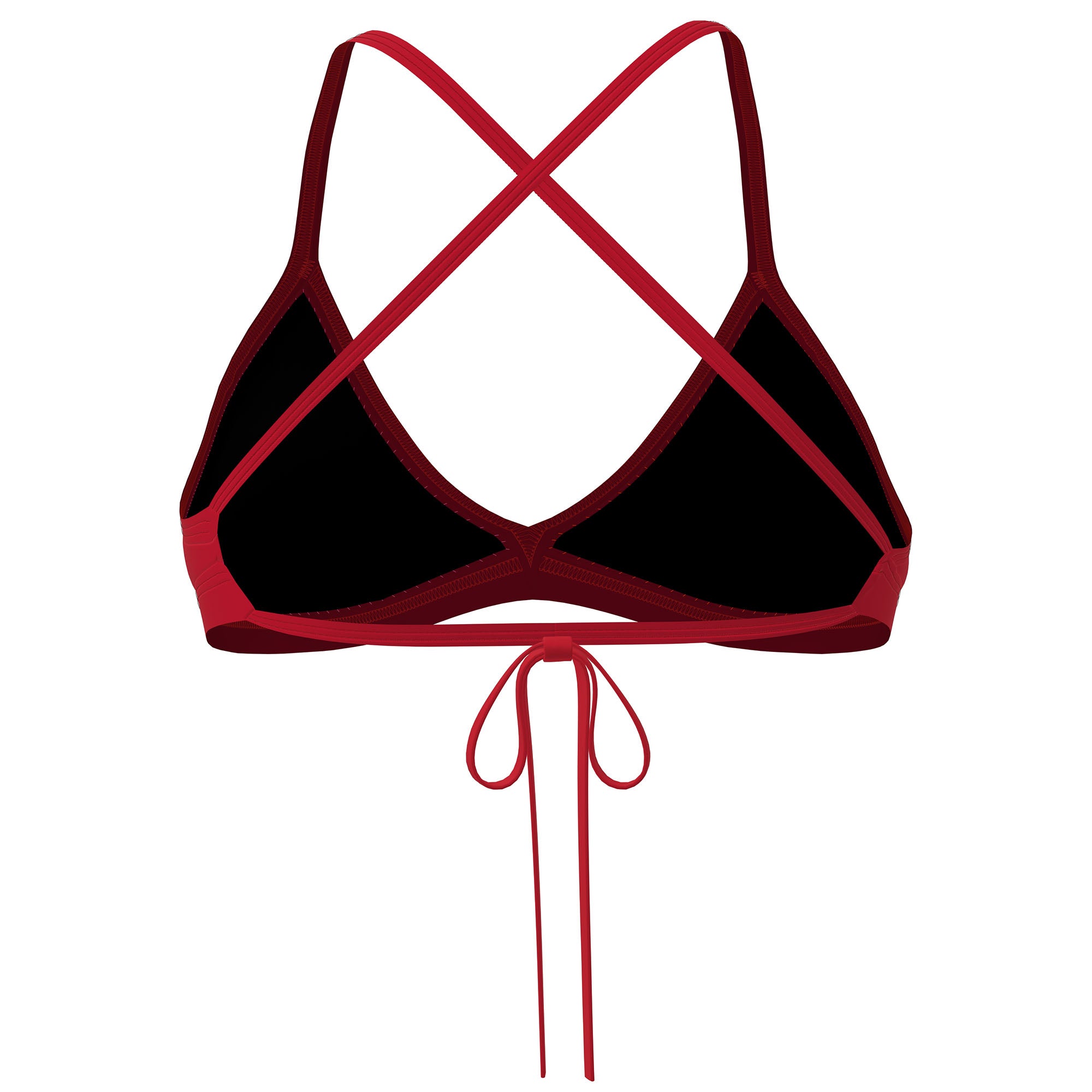 ARENA swim top Solid Tie Back rosso donna