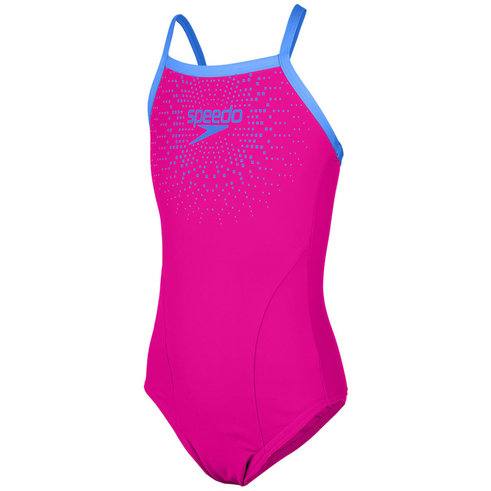 Speedo Superiority Muscleback Costume Da Bagno Bambina - Nero - Endurance+ Resistente Al Cloro