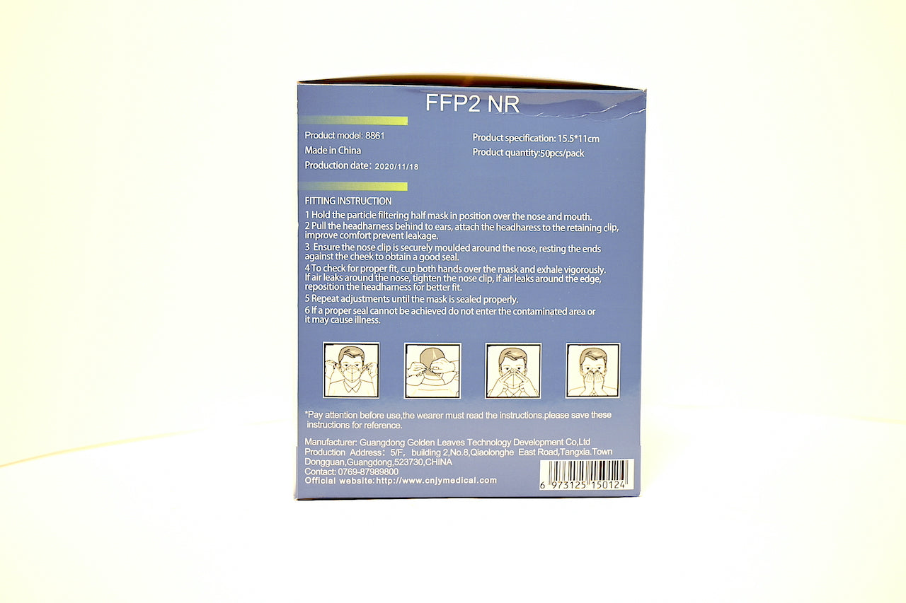 Mascherina Professionale FFP2 in confezione singola pieghevole senza valvola 8861